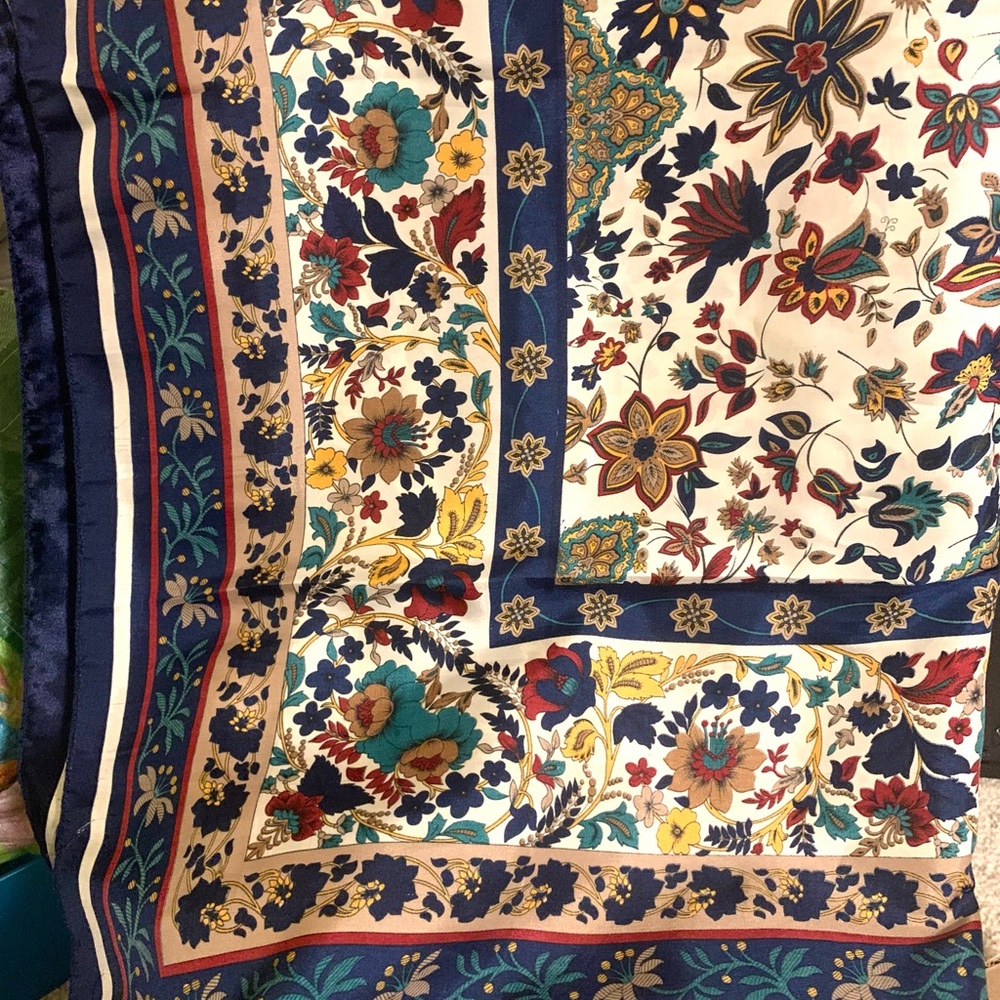 Colorful polyester scarf 36”sq.